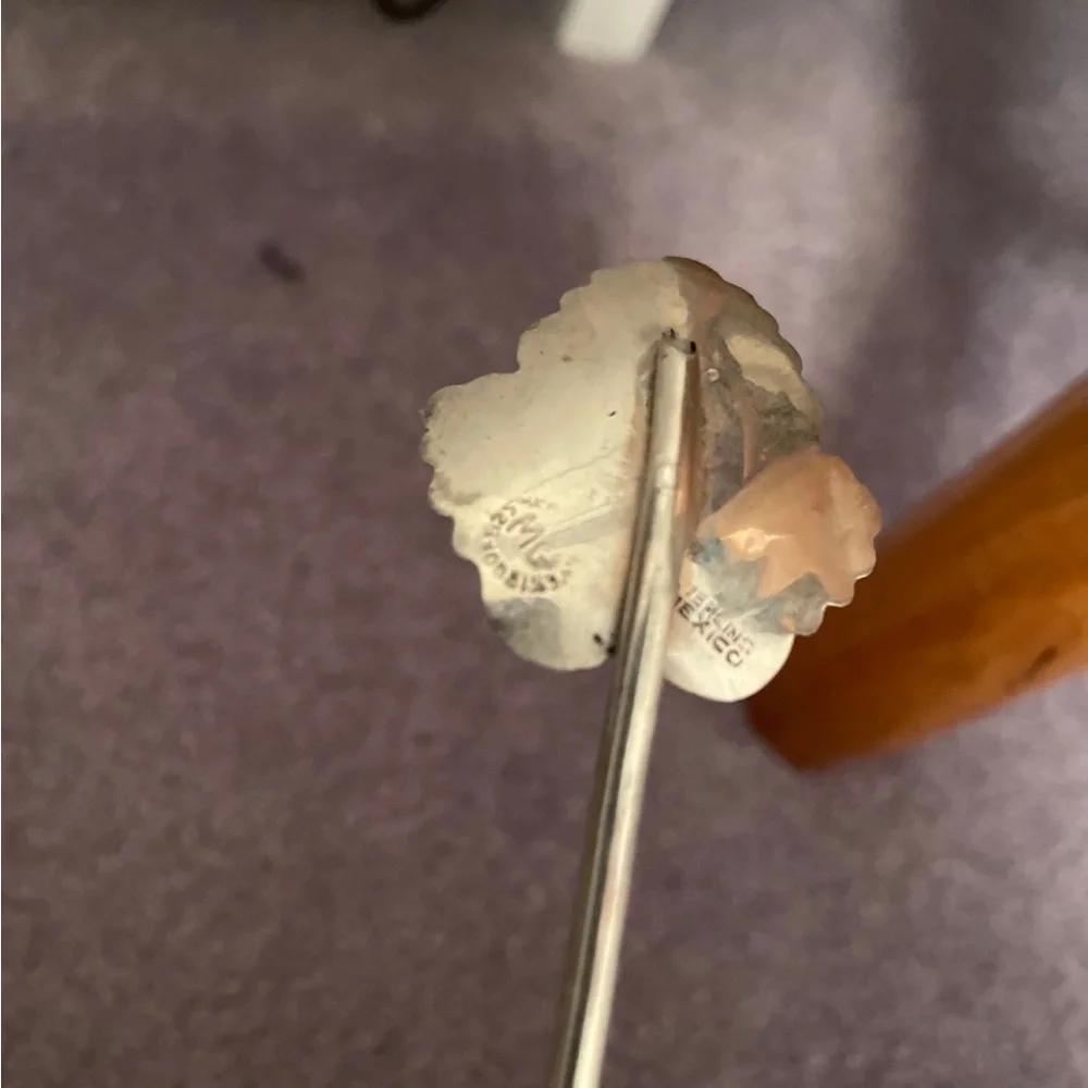 Vintage Sterling Silver Leaf Cocktail Stirrers
